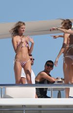 JOAN SMALLS, DOUTZEN KROES, ELSA HOSK and ALESSANDRA AMBROSIO at a Yach in St Tropez 07/20/2016