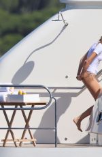 JOAN SMALLS, DOUTZEN KROES, ELSA HOSK and ALESSANDRA AMBROSIO at a Yach in St Tropez 07/20/2016