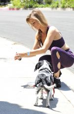 JOANNA KRUPA in Tights Walks Her Dog Out in Los Angeles 07/06/2016