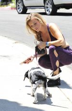 JOANNA KRUPA in Tights Walks Her Dog Out in Los Angeles 07/06/2016