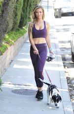 JOANNA KRUPA in Tights Walks Her Dog Out in Los Angeles 07/06/2016