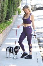 JOANNA KRUPA in Tights Walks Her Dog Out in Los Angeles 07/06/2016