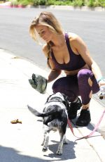 JOANNA KRUPA in Tights Walks Her Dog Out in Los Angeles 07/06/2016