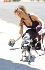 JOANNA KRUPA in Tights Walks Her Dog Out in Los Angeles 07/06/2016