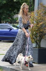 JOANNA KRUPA Walks Her Dog Out in Warsaw 07/16/2016