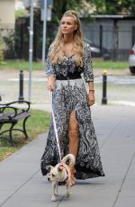 JOANNA KRUPA Walks Her Dog Out in Warsaw 07/16/2016