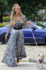 JOANNA KRUPA Walks Her Dog Out in Warsaw 07/16/2016