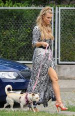 JOANNA KRUPA Walks Her Dog Out in Warsaw 07/16/2016