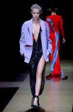 JOSEPHINE SKRIVER Walks the Runway at Atelier Versace Fashion Show in Paris 07/03/2016