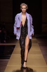 JOSEPHINE SKRIVER Walks the Runway at Atelier Versace Fashion Show in Paris 07/03/2016