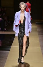 JOSEPHINE SKRIVER Walks the Runway at Atelier Versace Fashion Show in Paris 07/03/2016