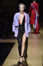JOSEPHINE SKRIVER Walks the Runway at Atelier Versace Fashion Show in Paris 07/03/2016