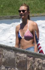 KARLIE KLOSS in Stars and Striped Bikini at Taylor Swift