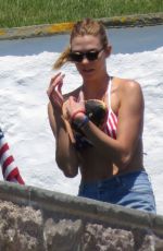 KARLIE KLOSS in Stars and Striped Bikini at Taylor Swift