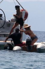 KATE HUDSON Go for a Sailing Trip on Skiathos Island 07/25/2016