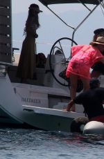 KATE HUDSON Go for a Sailing Trip on Skiathos Island 07/25/2016