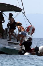 KATE HUDSON Go for a Sailing Trip on Skiathos Island 07/25/2016