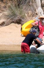 KATE HUDSON Go for a Sailing Trip on Skiathos Island 07/25/2016