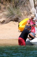 KATE HUDSON Go for a Sailing Trip on Skiathos Island 07/25/2016