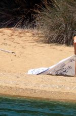 KATE HUDSON in Bikini at a Beach in Skiathos 07/24/2016