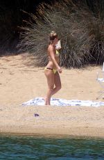 KATE HUDSON in Bikini at a Beach in Skiathos 07/24/2016