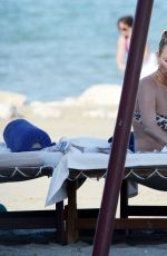 KATE MOSS in Bikini at a Beach in Venice 06/25/2016