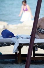 KATE MOSS in Bikini at a Beach in Venice 06/25/2016