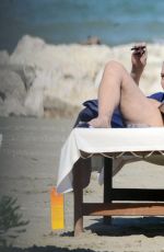 KATE MOSS in Bikini at a Beach in Venice 06/25/2016
