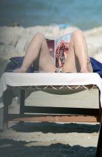 KATE MOSS in Bikini at a Beach in Venice 06/25/2016