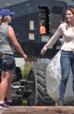 KATHARINE MCPHEE on the Set of Scorpion in Los Angeles 07/21/2016