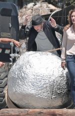 KATHARINE MCPHEE on the Set of Scorpion in Los Angeles 07/21/2016