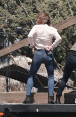 KATHARINE MCPHEE on the Set of Scorpion in Los Angeles 07/21/2016