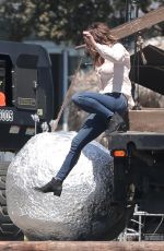 KATHARINE MCPHEE on the Set of Scorpion in Los Angeles 07/21/2016