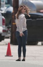 KATHARINE MCPHEE on the Set of Scorpion in Los Angeles 07/21/2016