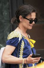 KATIE HOLMES Out Shopping in New York 07/12/2016