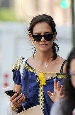 KATIE HOLMES Out Shopping in New York 07/12/2016