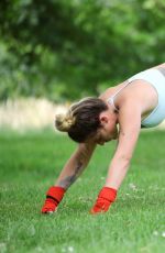KATIE WAISSEL Working Out in a Central London Park 07/22/2016