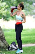 KATIE WAISSEL Working Out in a Central London Park 07/22/2016