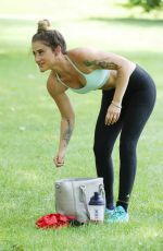 KATIE WAISSEL Working Out in a Central London Park 07/22/2016