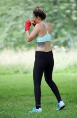 KATIE WAISSEL Working Out in a Central London Park 07/22/2016