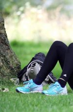 KATIE WAISSEL Working Out in a Central London Park 07/22/2016