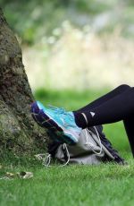 KATIE WAISSEL Working Out in a Central London Park 07/22/2016