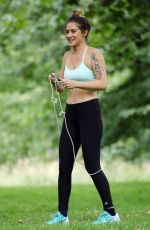 KATIE WAISSEL Working Out in a Central London Park 07/22/2016