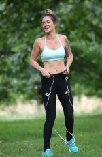 KATIE WAISSEL Working Out in a Central London Park 07/22/2016