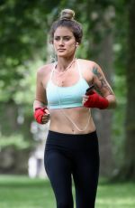 KATIE WAISSEL Working Out in a Central London Park 07/22/2016