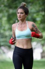 KATIE WAISSEL Working Out in a Central London Park 07/22/2016