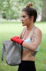 KATIE WAISSEL Working Out in a Central London Park 07/22/2016