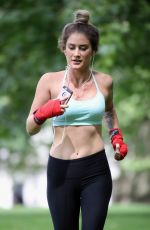 KATIE WAISSEL Working Out in a Central London Park 07/22/2016