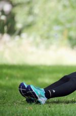 KATIE WAISSEL Working Out in a Central London Park 07/22/2016