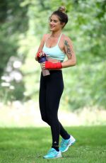 KATIE WAISSEL Working Out in a Central London Park 07/22/2016